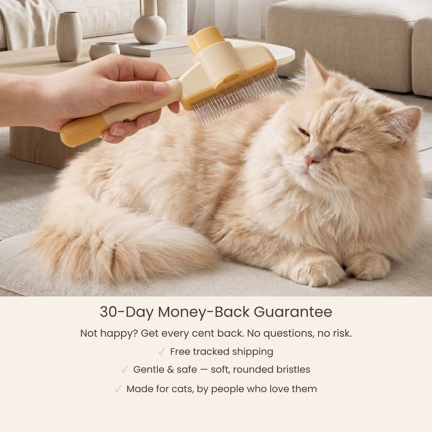 MochiCat OnePress™ Self-Cleaning Fur Brush