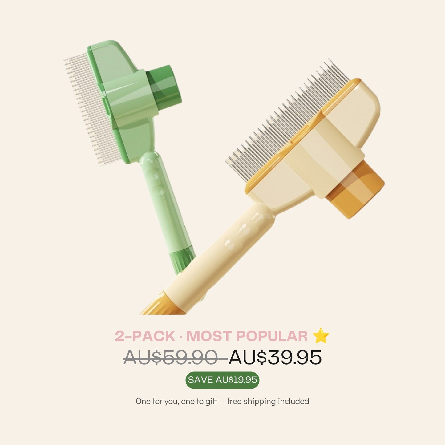 MochiCat OnePress™ Self-Cleaning Fur Brush